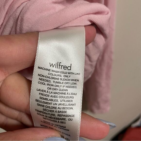 Aritzia Wilfred Lydia Square Neck Ruched Top in Poetic Pink- Size Small - Picture 6 of 6